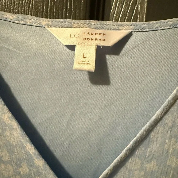 LC Lauren Conrad Sky Blue V-Neck Dress - Picture 2 of 2